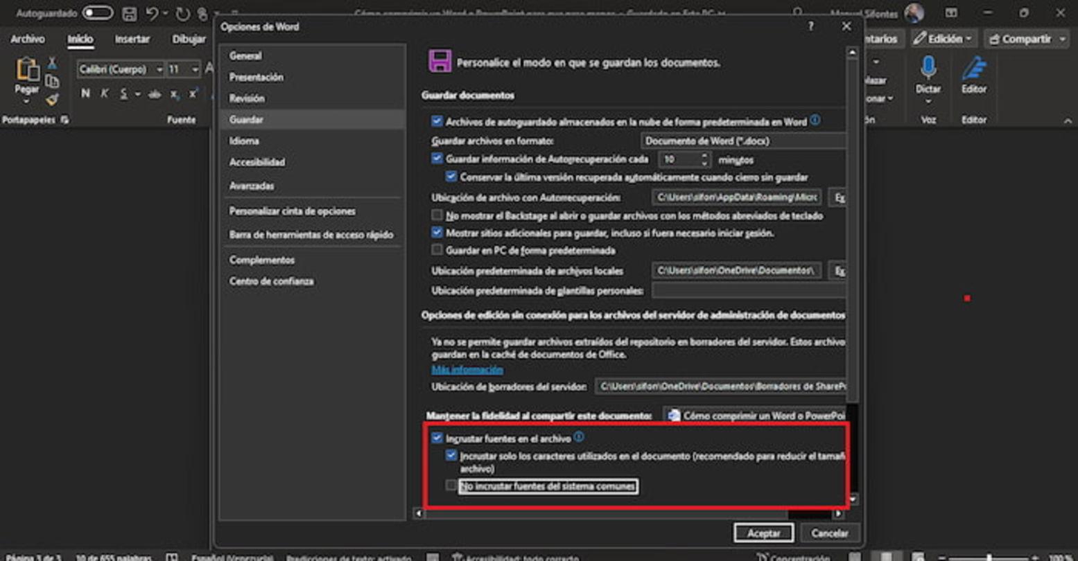Motivos por los que un Word o PowerPoint pesa mucho