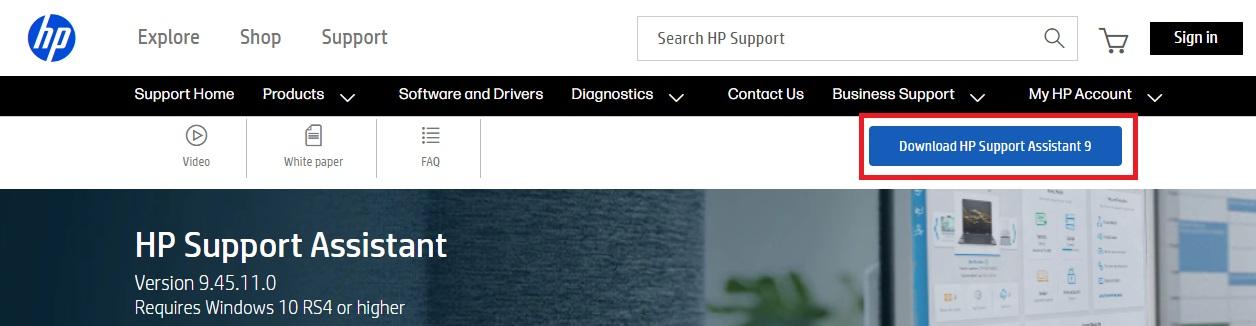 Requisitos para instalar HP Support Assistant