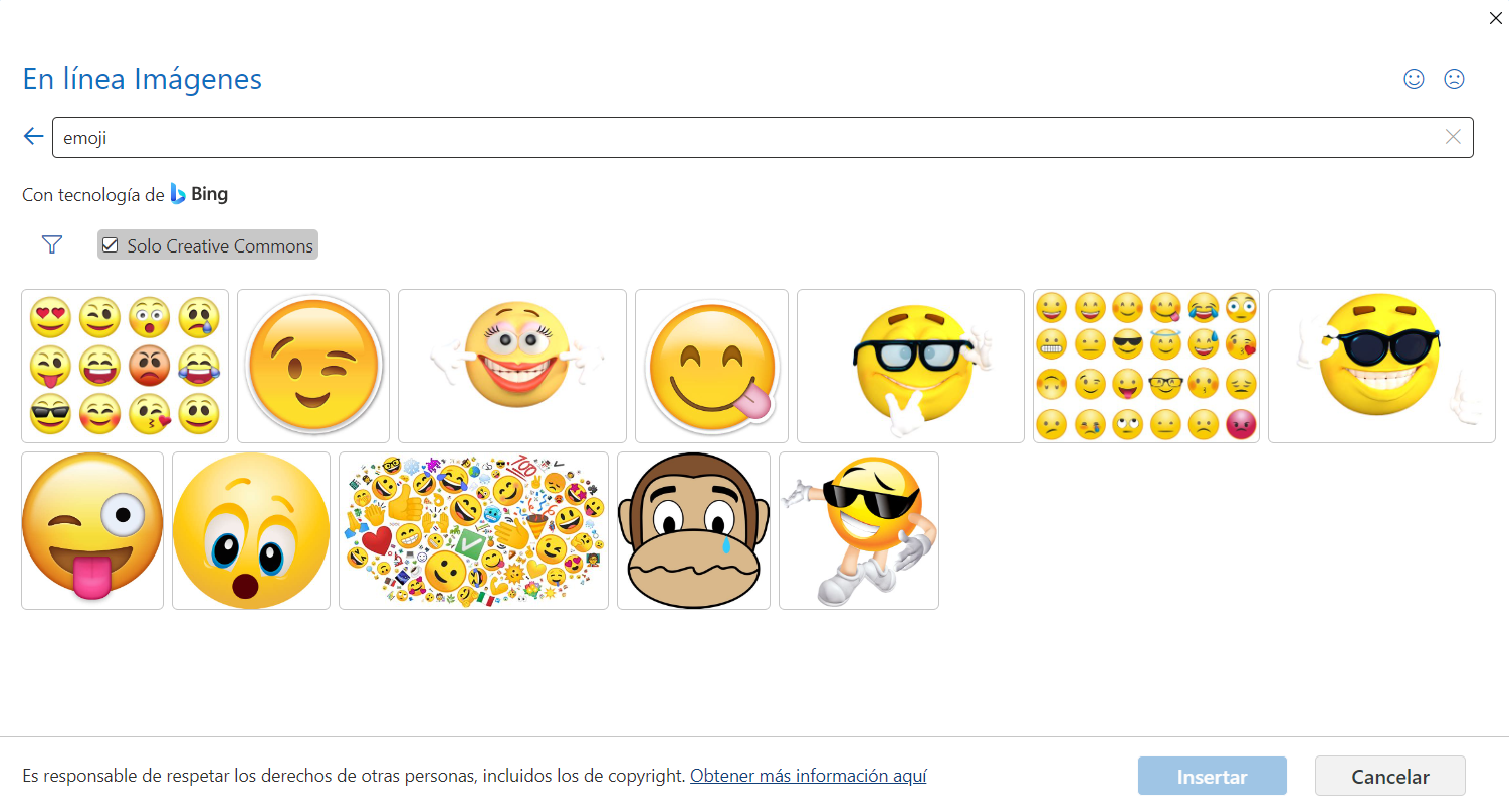 Atajo de teclado para emojis en Office