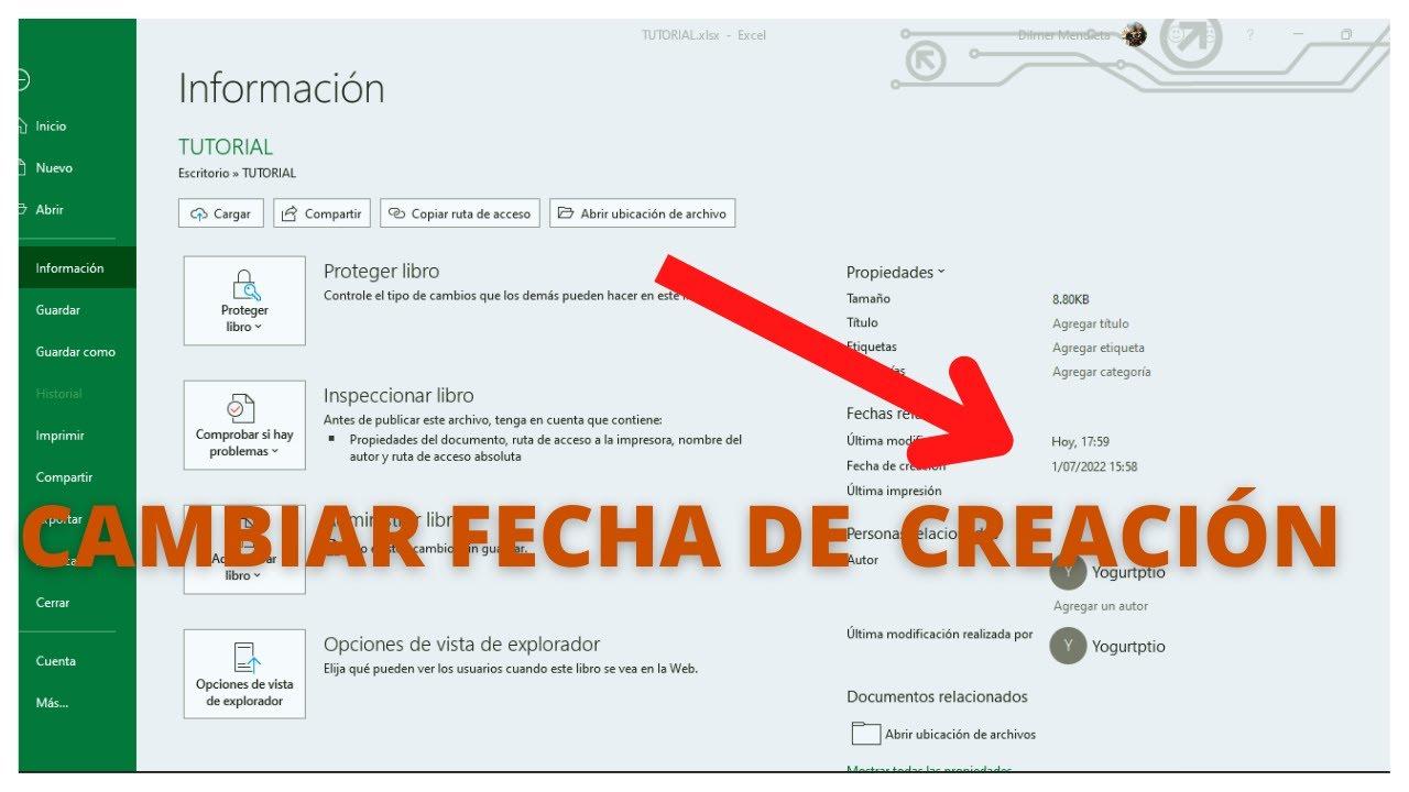 Fechas de archivos en Windows