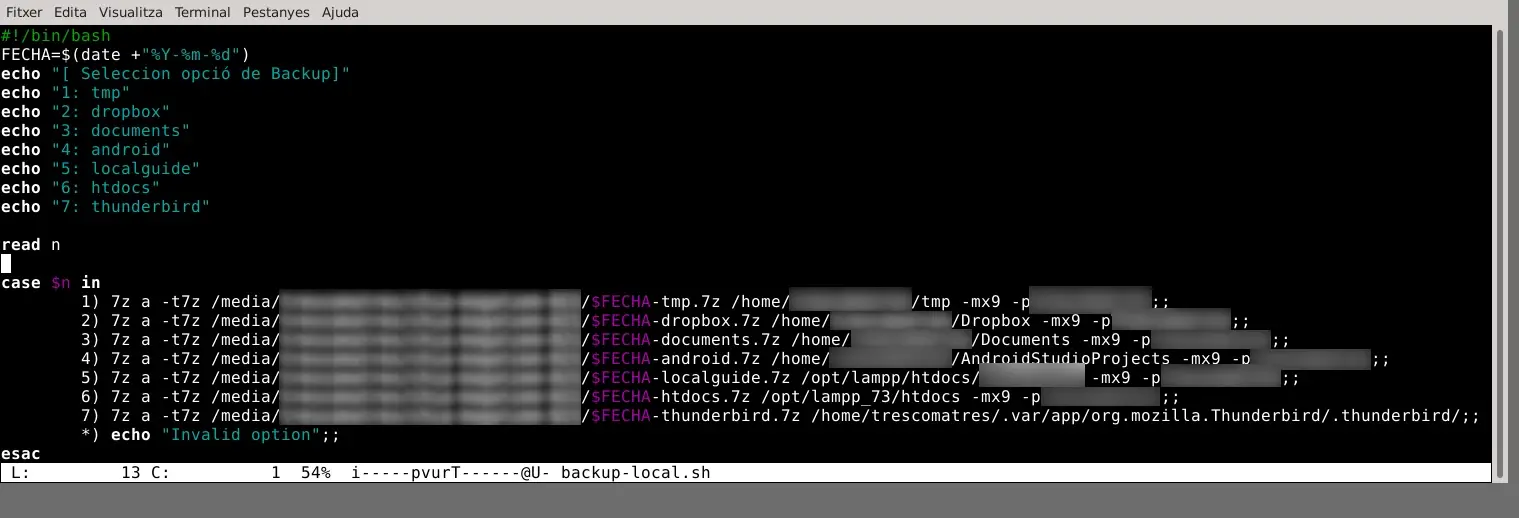Crear script de bash con menú gráfico Crear script de bash con menú gráfico