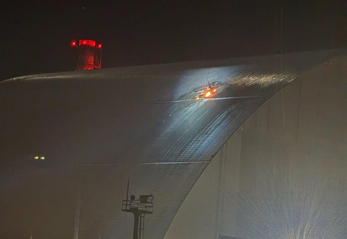 drone daña la cúpula chernóbi