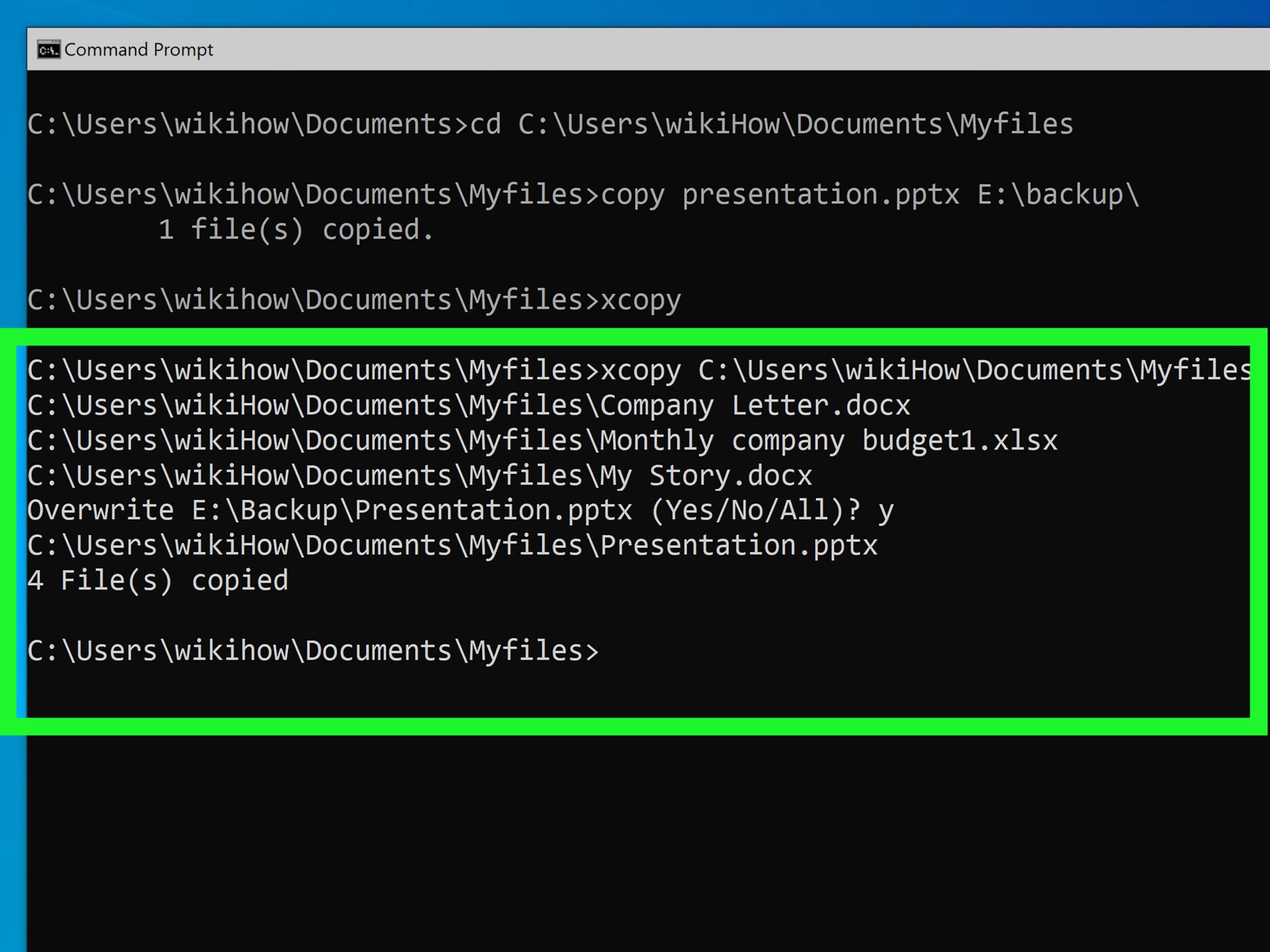 Árbol de directorios mostrado en consola