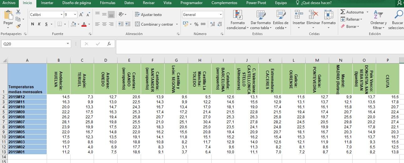 Fórmulas con matrices en Excel