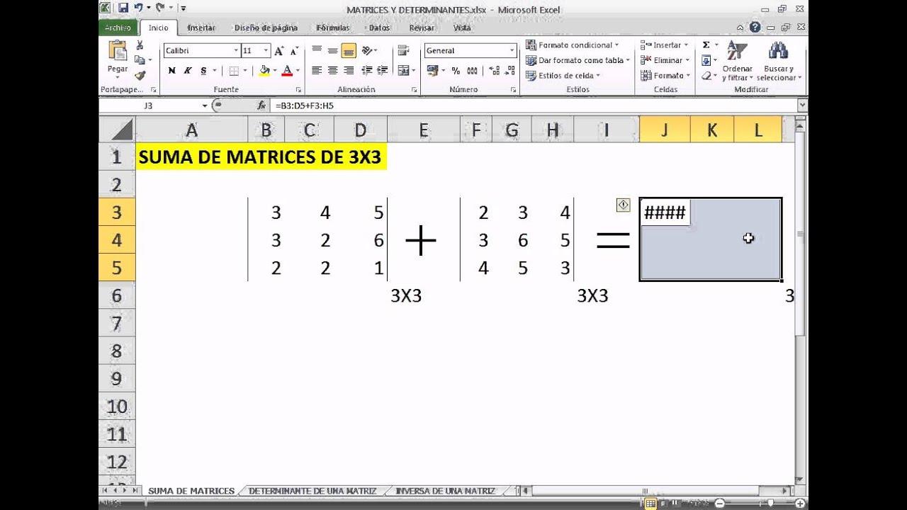 Ejemplos de fórmulas matriciales en Excel