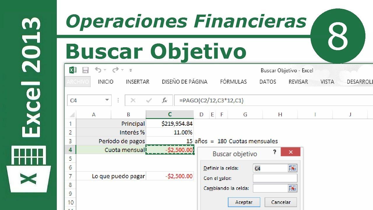 Uso de Buscar Objetivo con préstamos