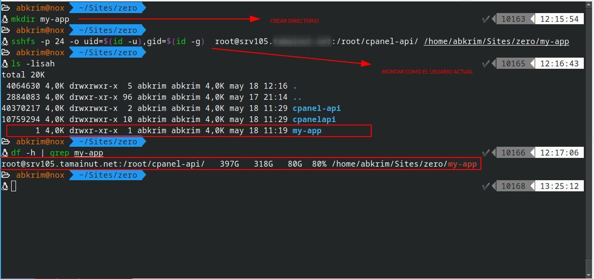 Sistema de archivos remoto SSHFS