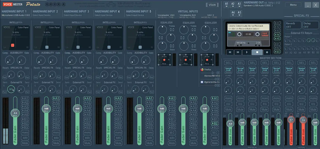 Voicemeeter Banana mezclador de audio virtual Voicemeeter Banana mezclador de audio virtual