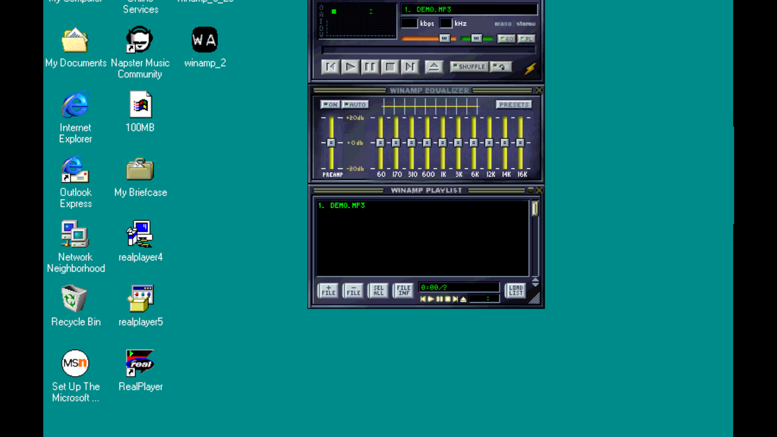 Etapas de Winamp