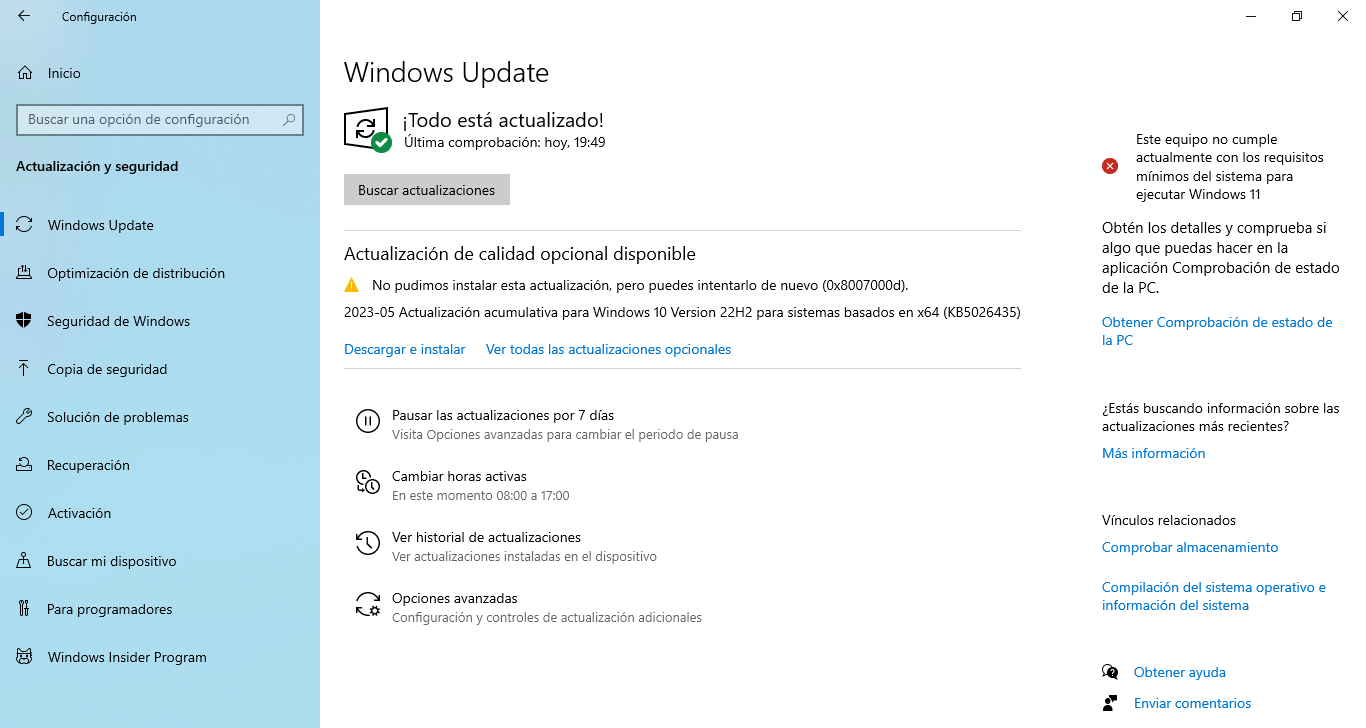 Error 0x8007000D en Windows