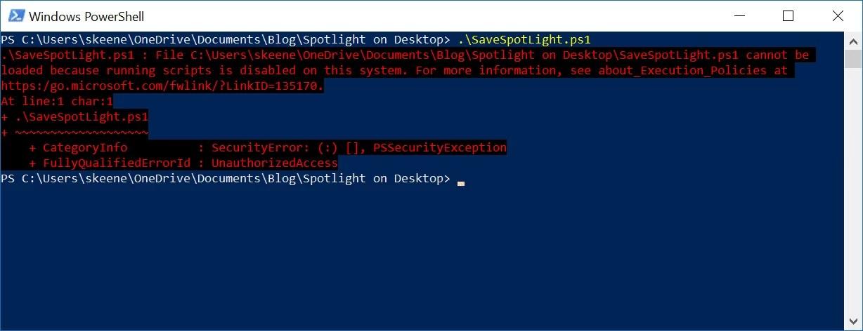 Automatizar fondos de Spotlight con PowerShell