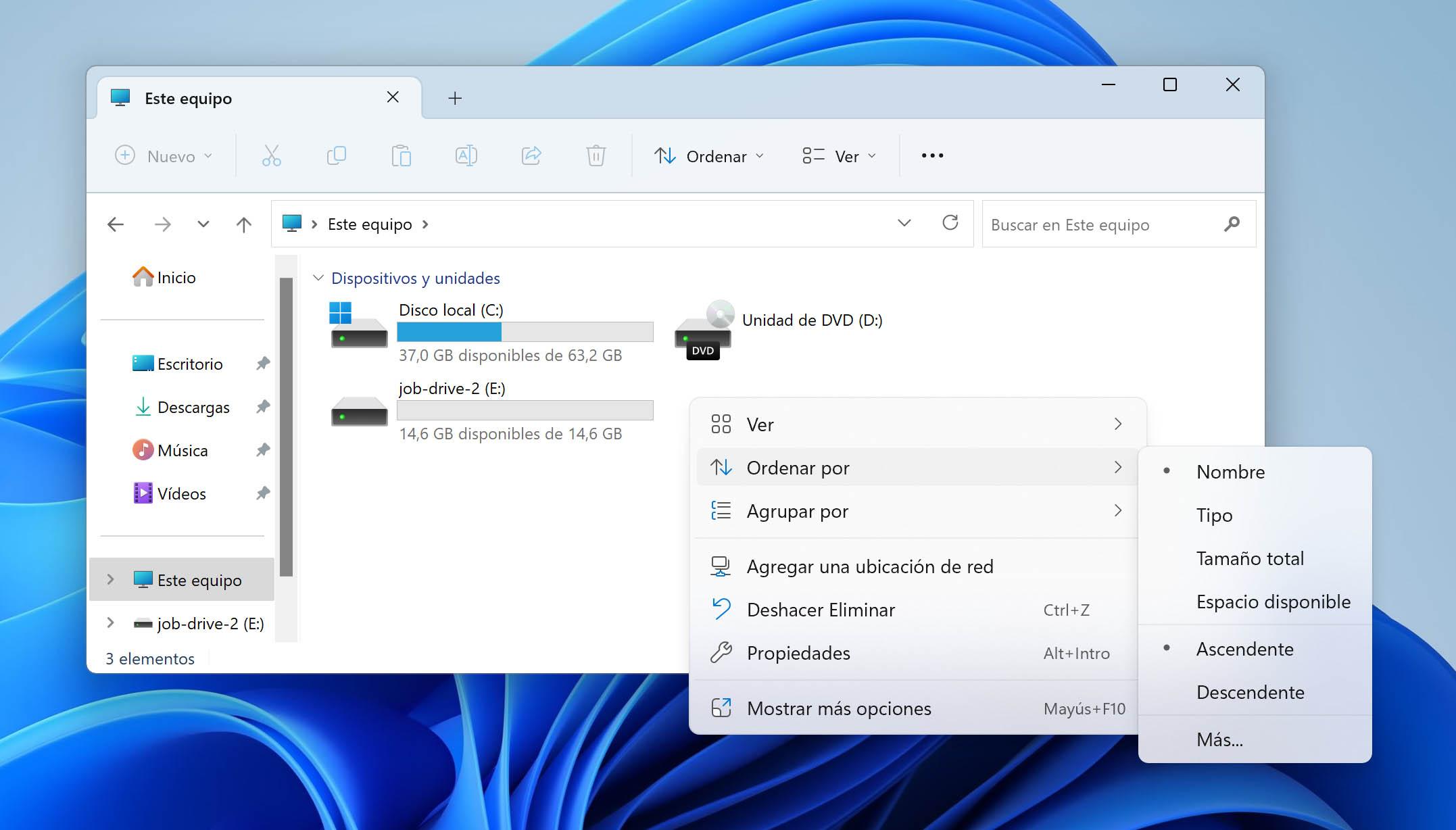 Herramientas de administración de discos de Windows