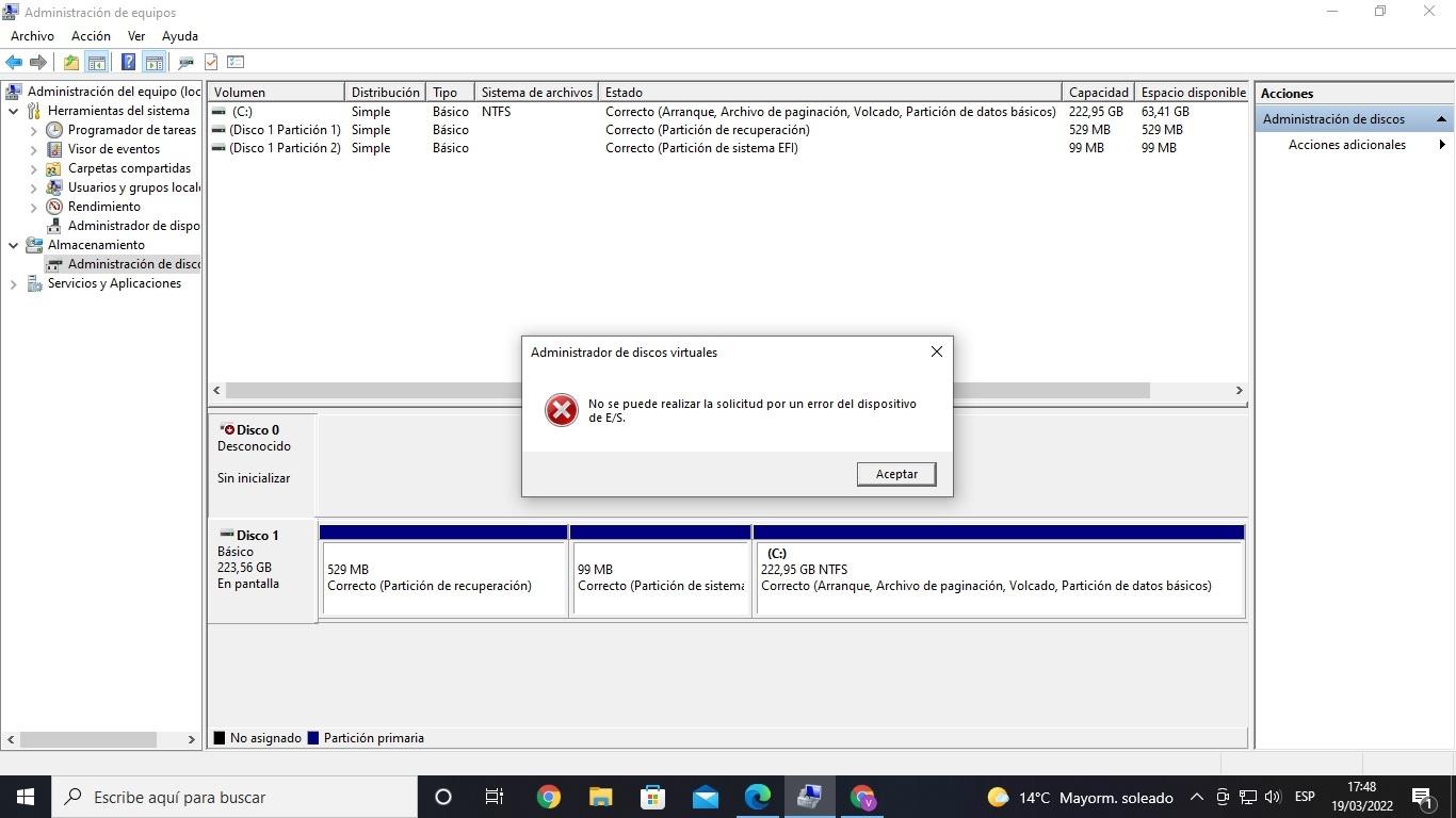Elegir entre MBR o GPT al inicializar un disco