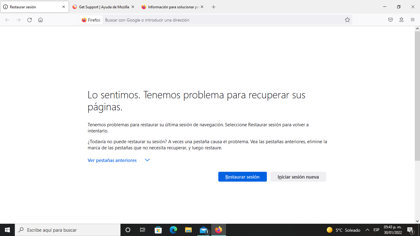 Perfil de usuario y archivos de Firefox