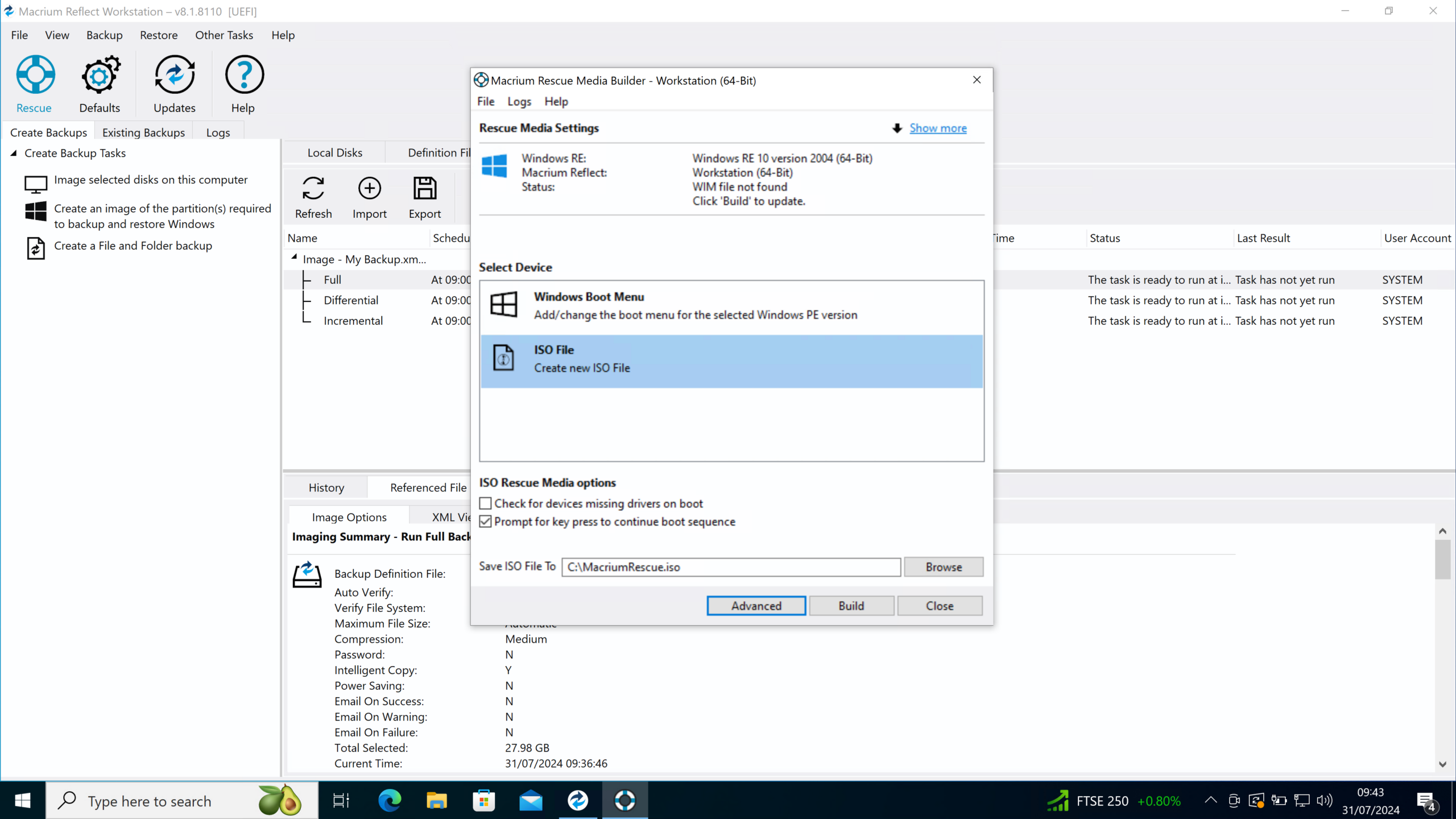 Restaurar copia de Macrium Reflect en otro PC