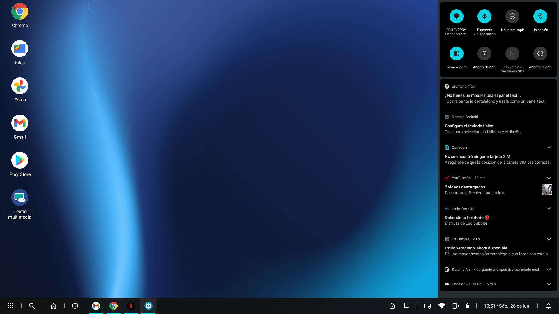 modo escritorio movil Samsung y Motorola