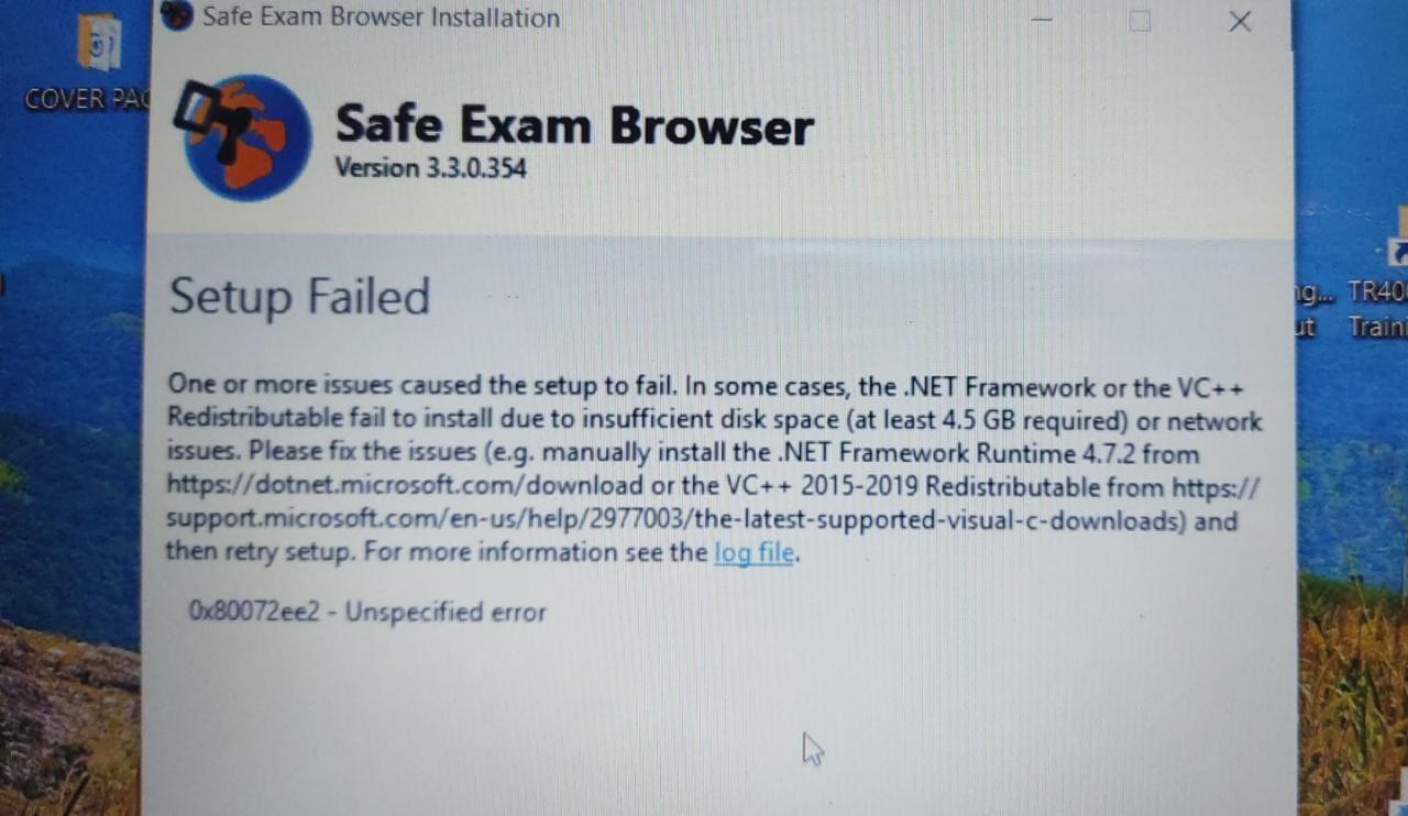 Uso de Safe Exam Browser por estudiantes