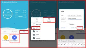 agregar NAS a Android o Linux mediante smb con la IP