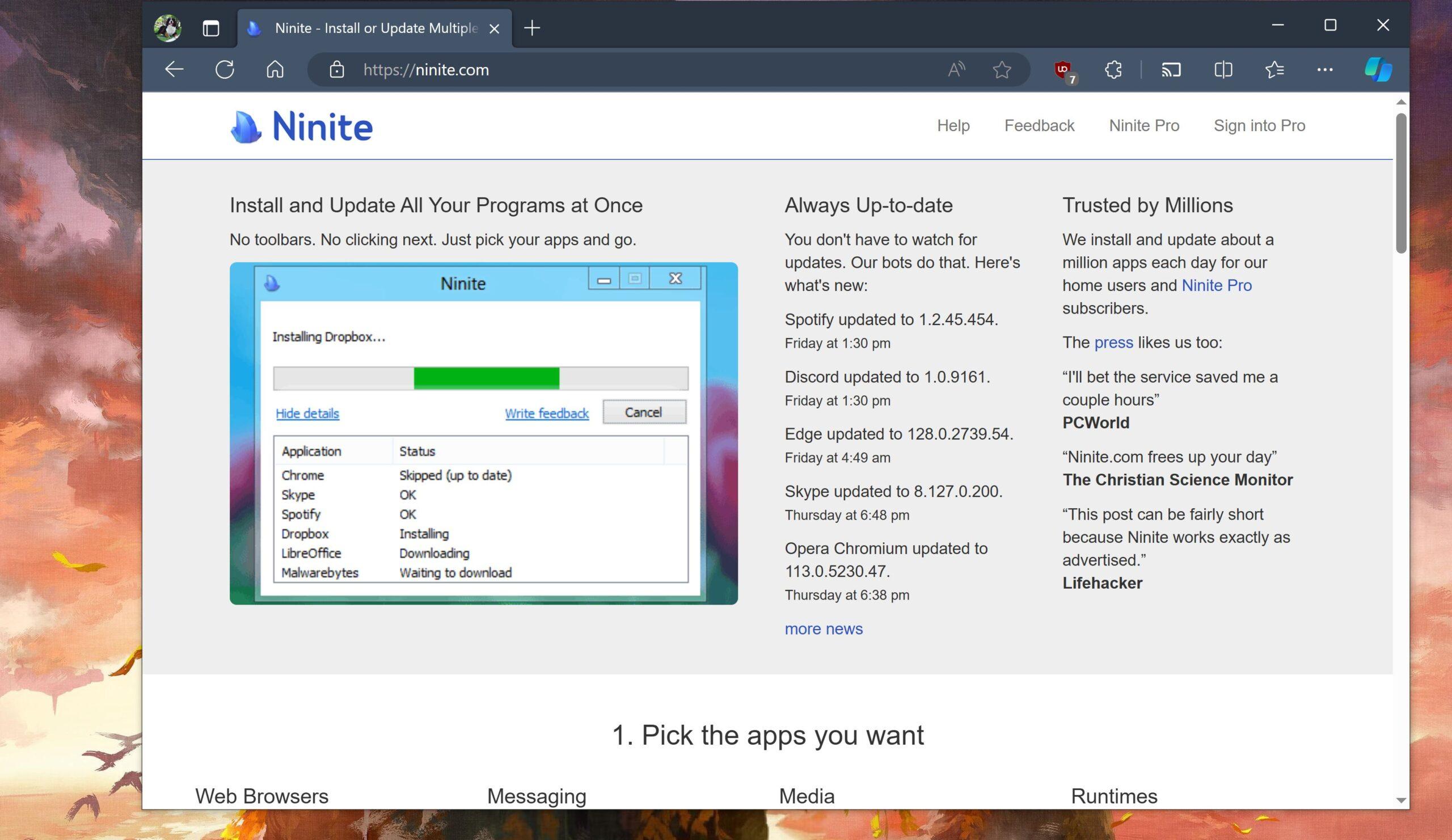 Guía para usar Ninite en Windows