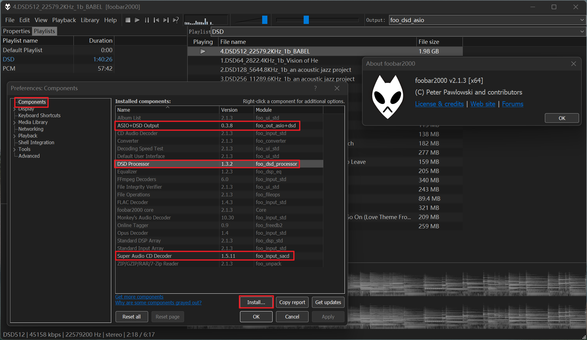 Interfaz de foobar2000