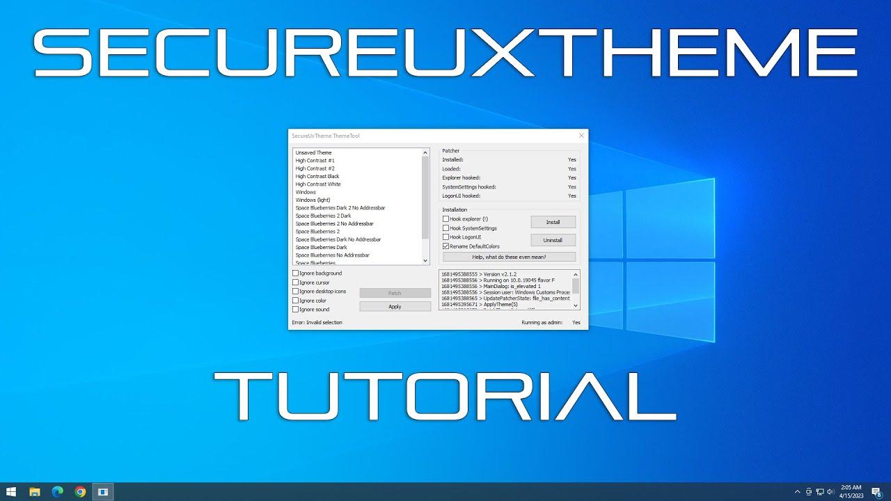 Personalizar Windows 10 con SecureUxTheme