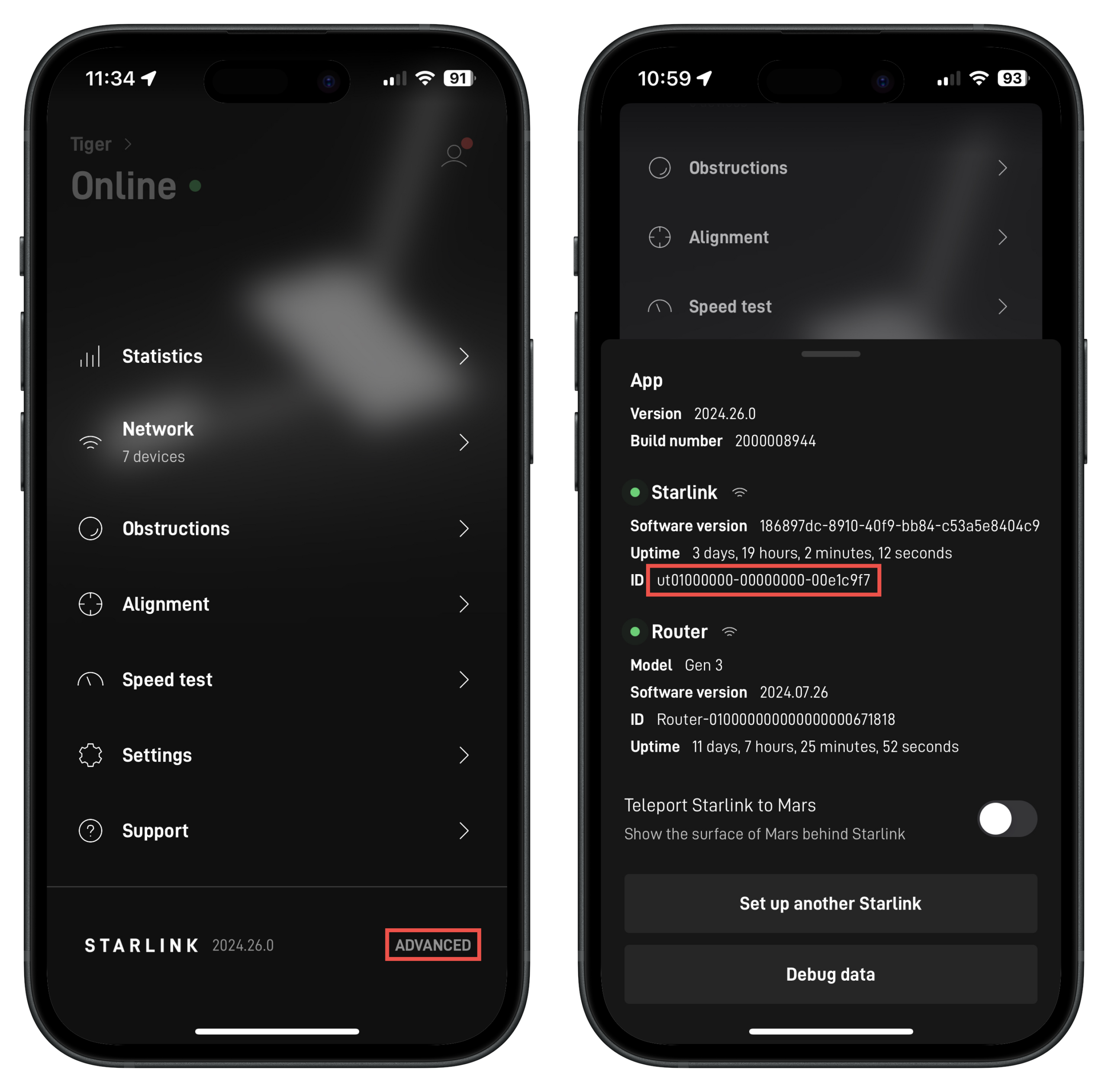 Aplicación Starlink para instalar Internet por satélite