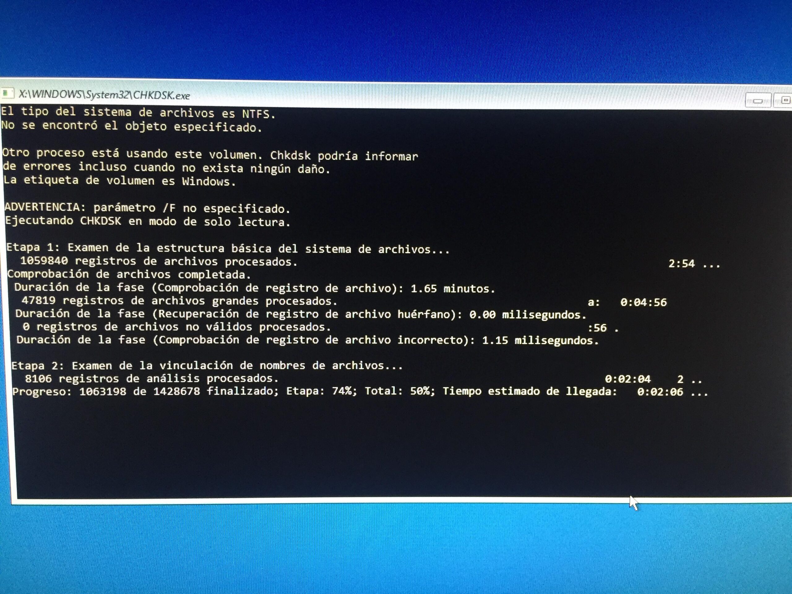 Gestión de caché y memoria en Windows