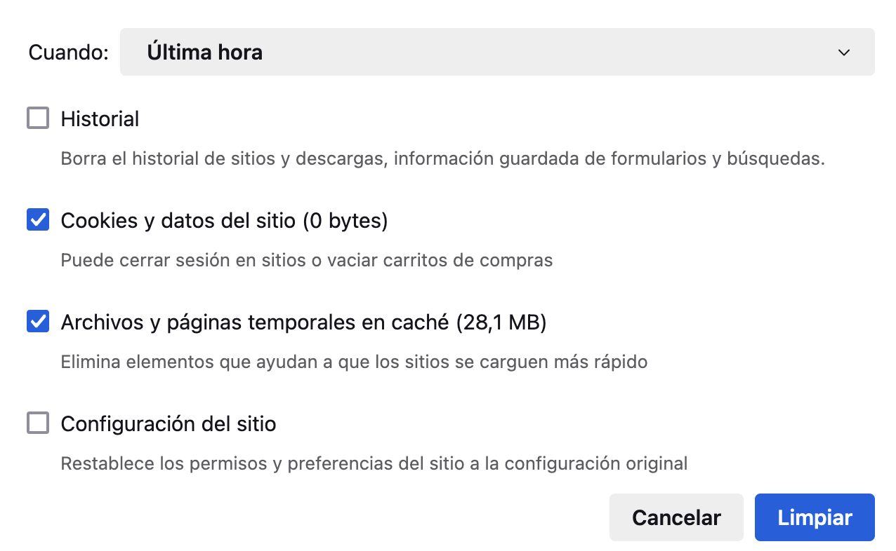 Errores de permisos en Firefox