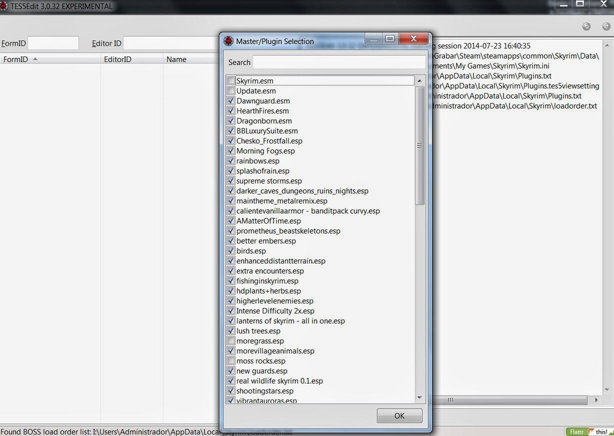 Orden de carga de mods en Skyrim