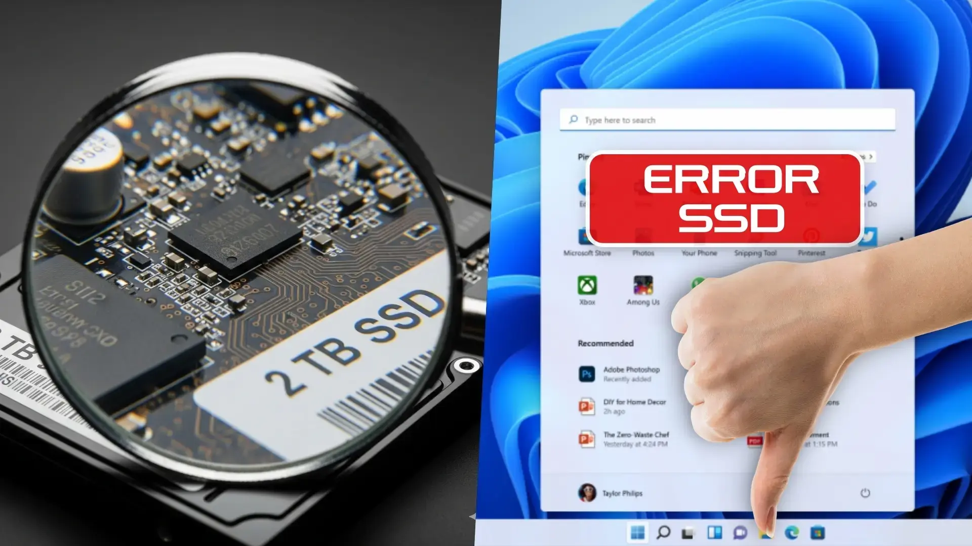 Unidad SSD convertida en RAW tras actualización de Windows 11 Unidad SSD con error RAW tras actualizar Windows