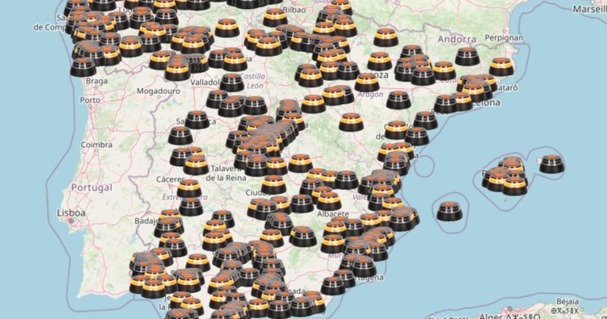 Mapa incidencias balizas V16