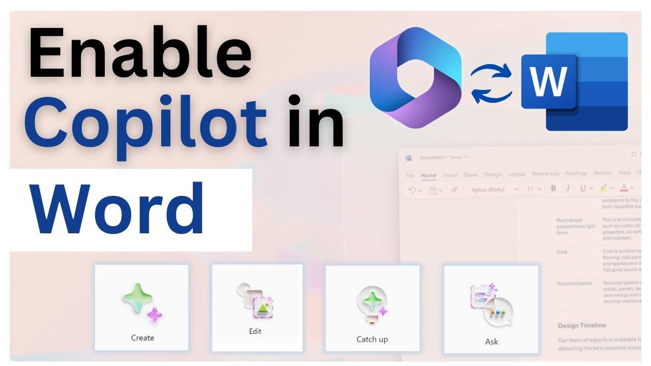 Copilot en Word escribiendo texto
