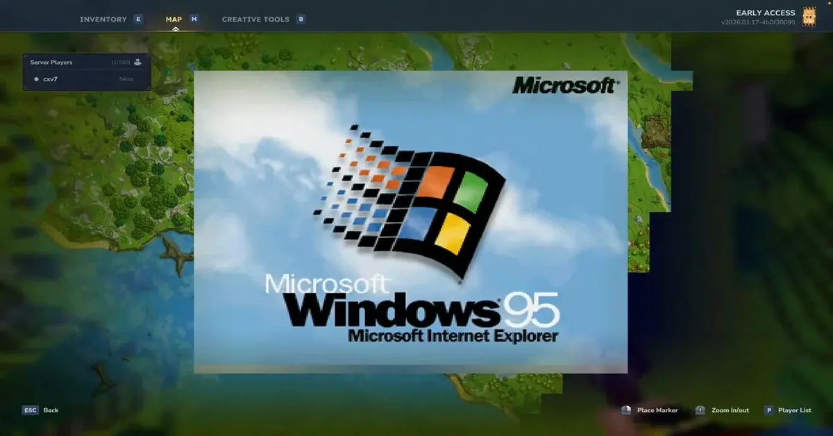 Windows 95 corriendo en Hytale Windows 95 corriendo en Hytale