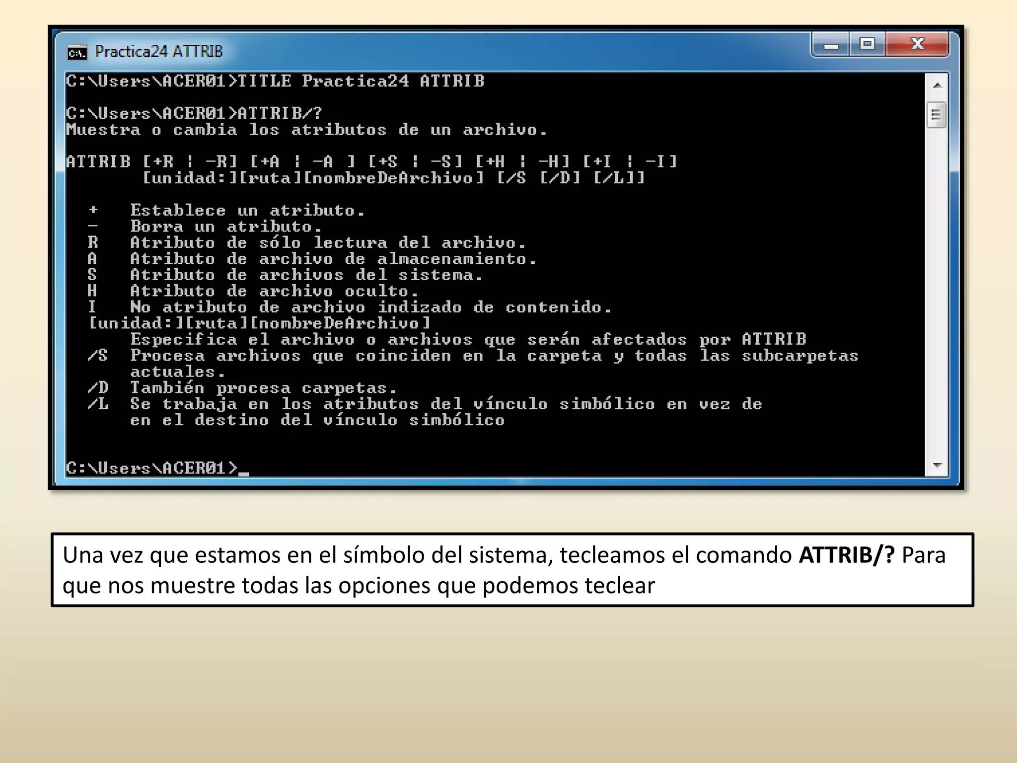 Atributos de archivos en Windows Atributos de archivos en Windows