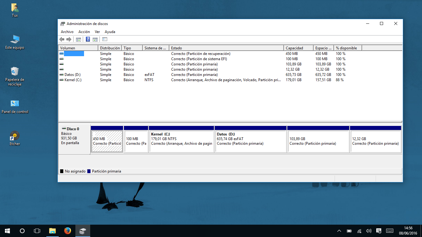 Hacer hueco a Linux en disco desde Windows 11