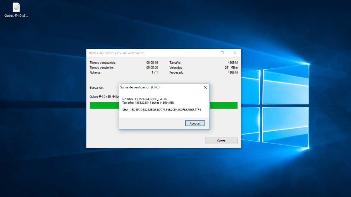 Uso de sha256sum y sha1sum en Linux