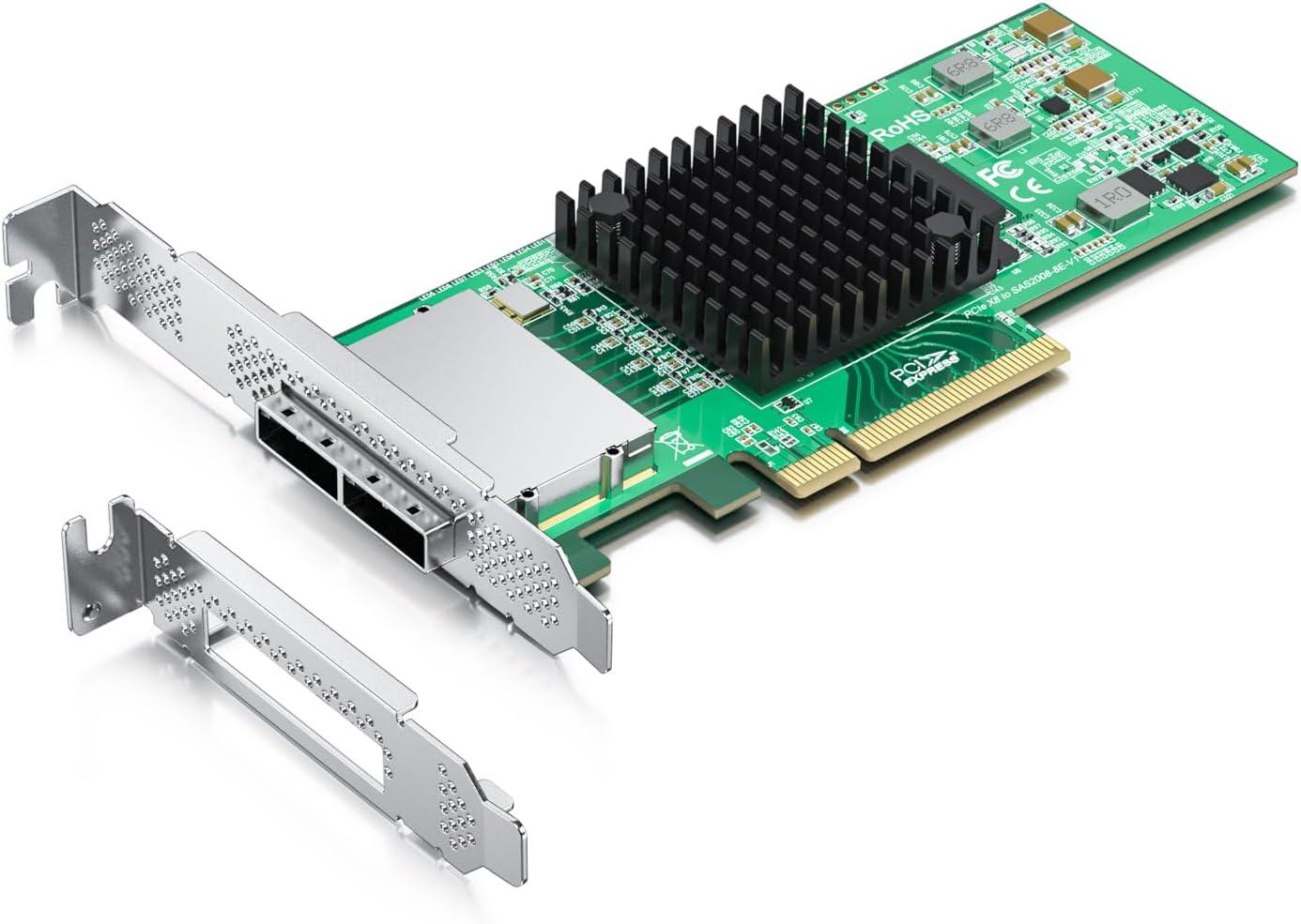 Tarjeta HBA SAS en un servidor