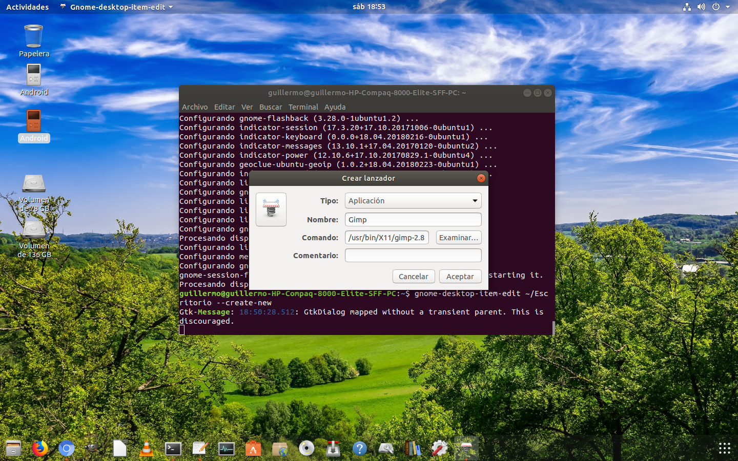 Tipos de accesos directos en Linux