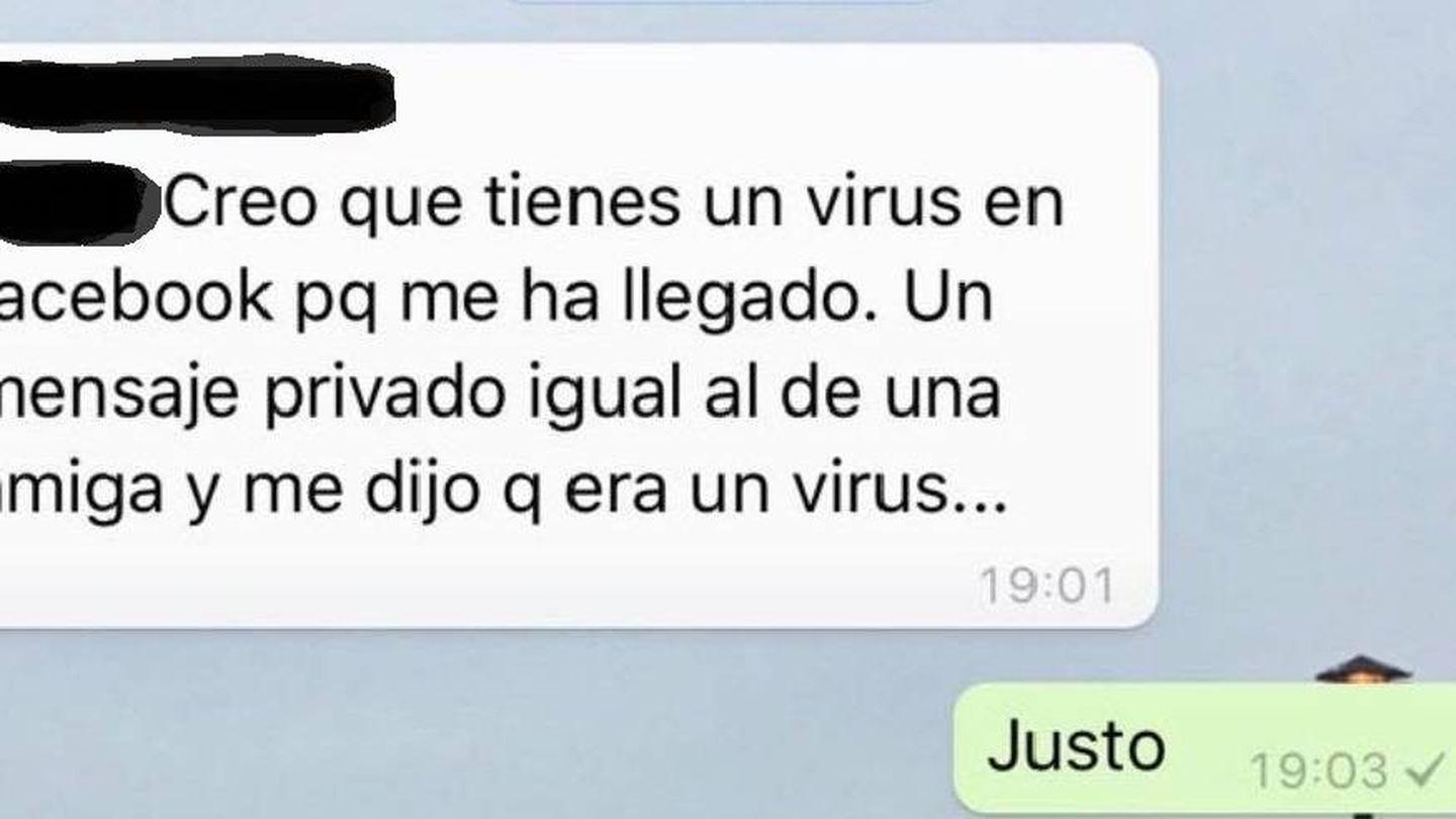 Ejemplo de ventana emergente de virus falso