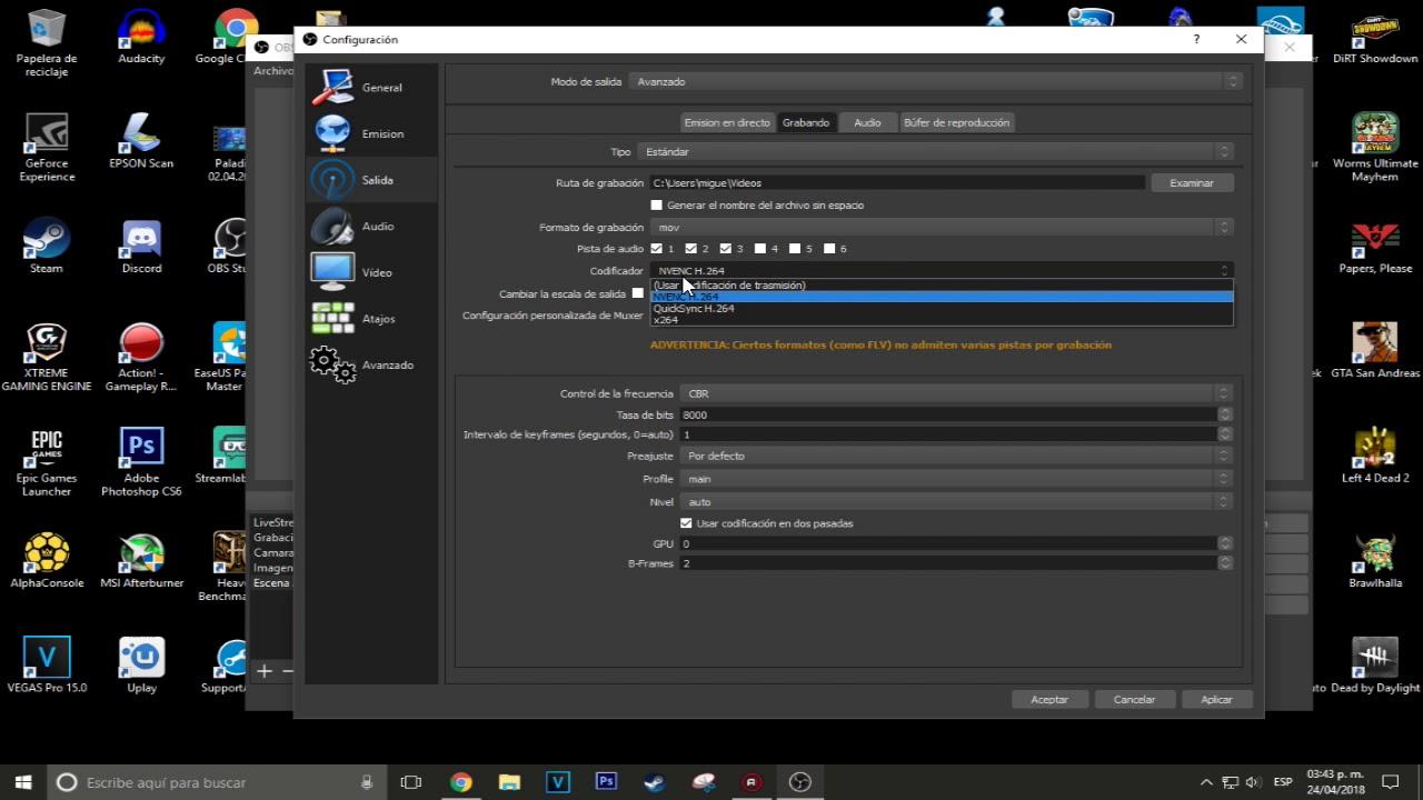 Streaming con OBS en ordenador modesto