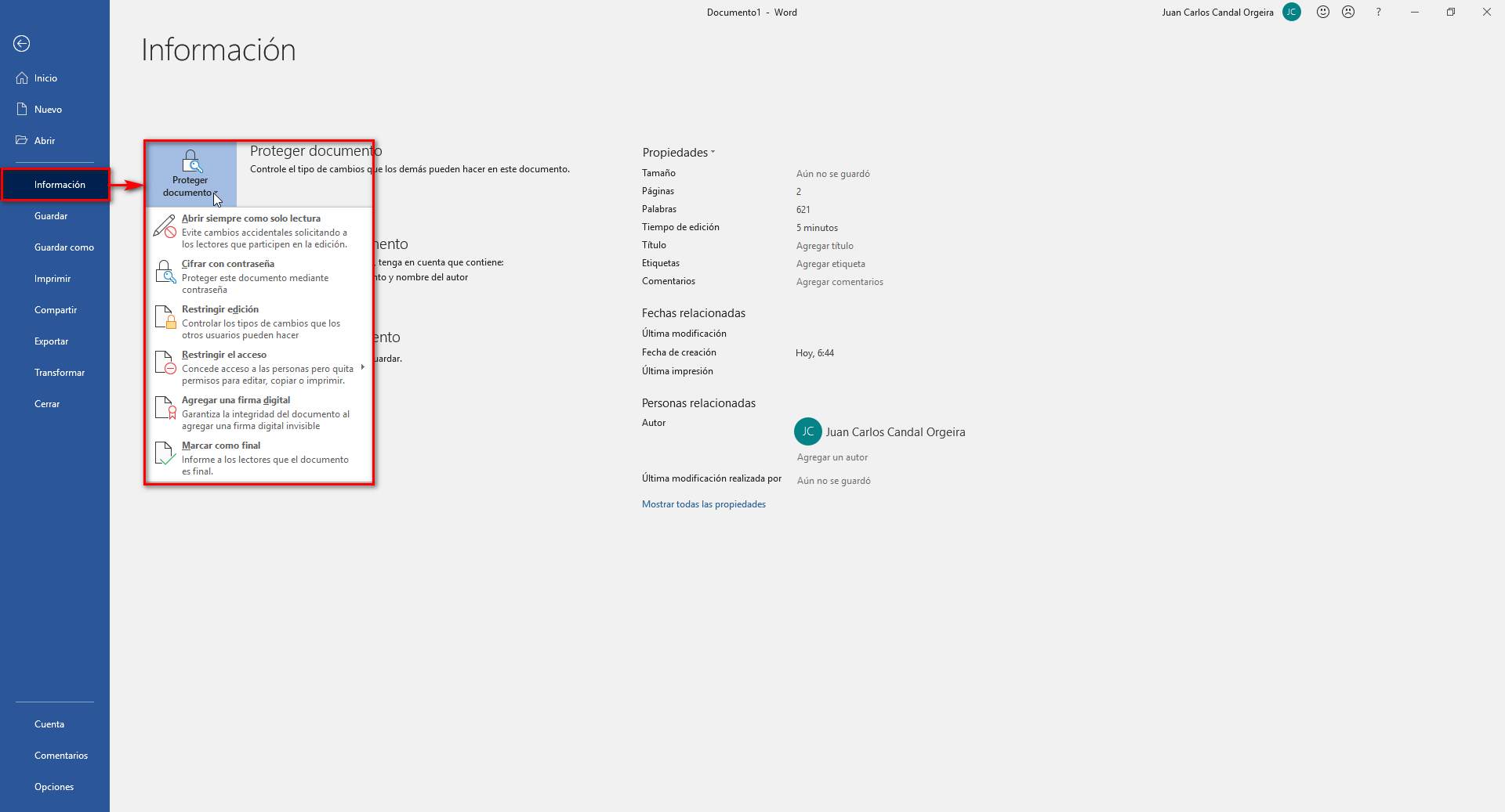 Seguridad en documentos de Office con certificados