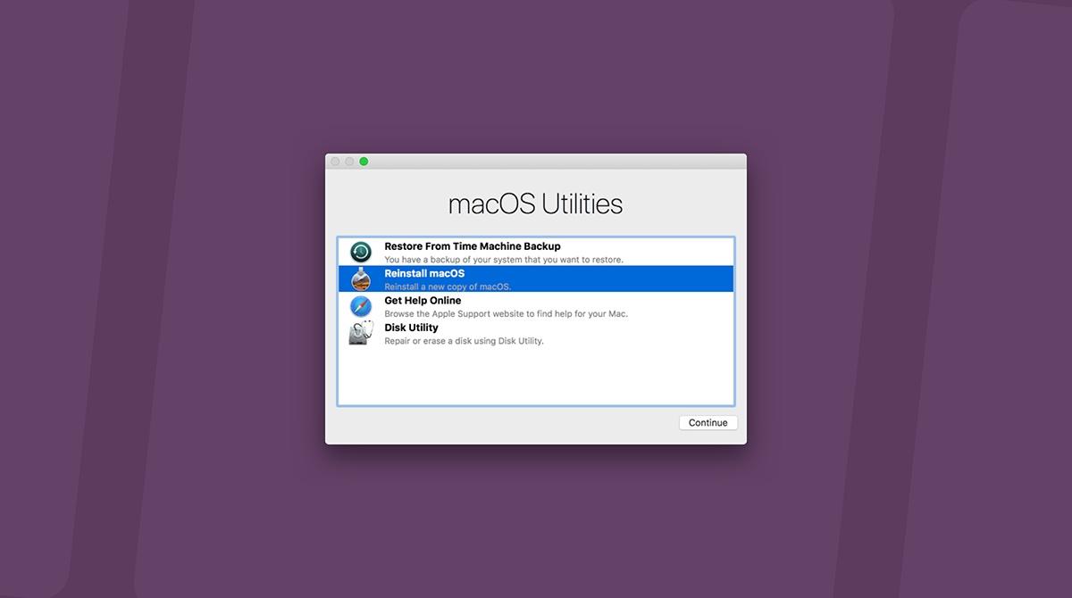 Versiones de macOS para restablecer
