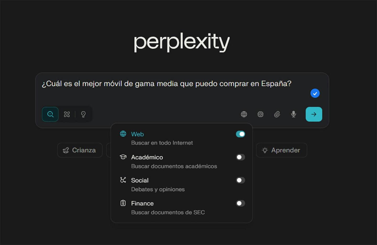 Guía sobre cómo elegir qué IA usar en Perplexity