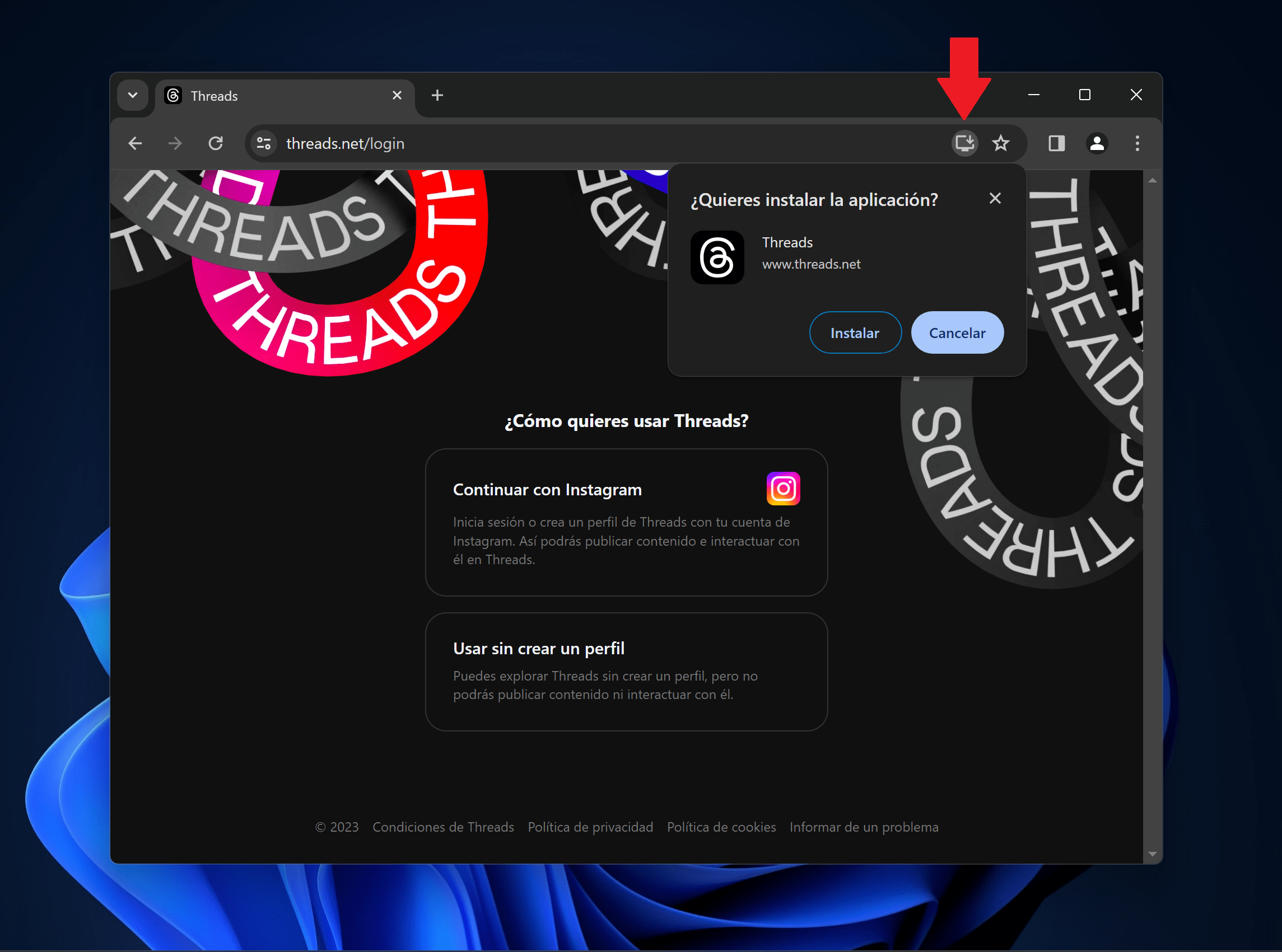 Uso de Threads en Windows 11 Uso de Threads en Windows 11
