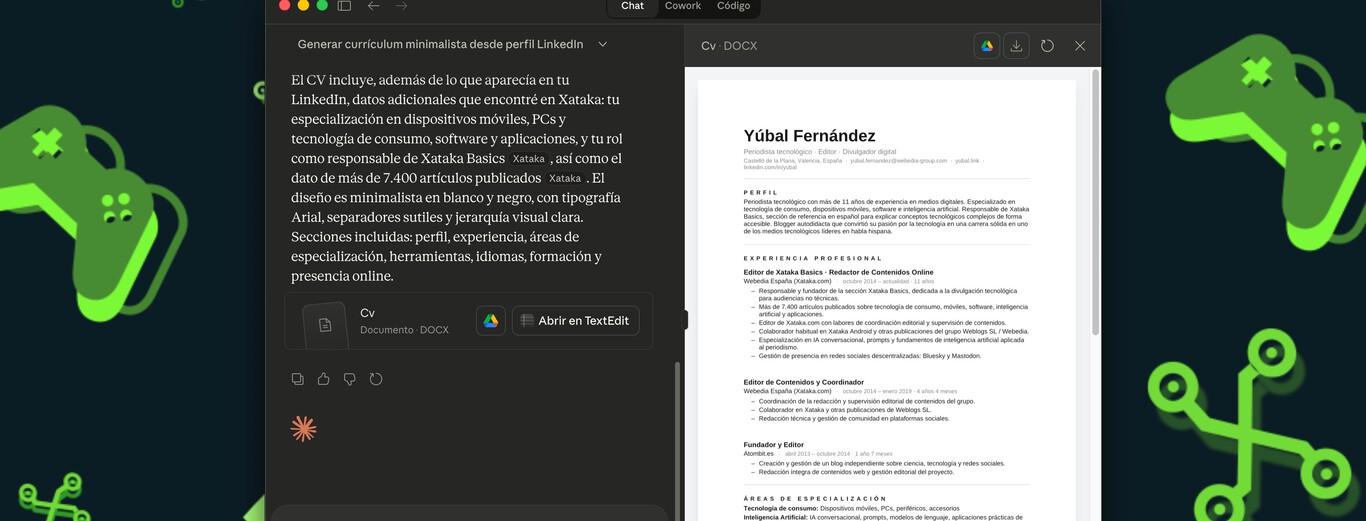 Descargar perfil de LinkedIn en PDF