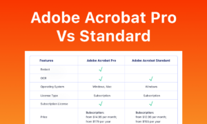 adobe acrobat standard vs pro