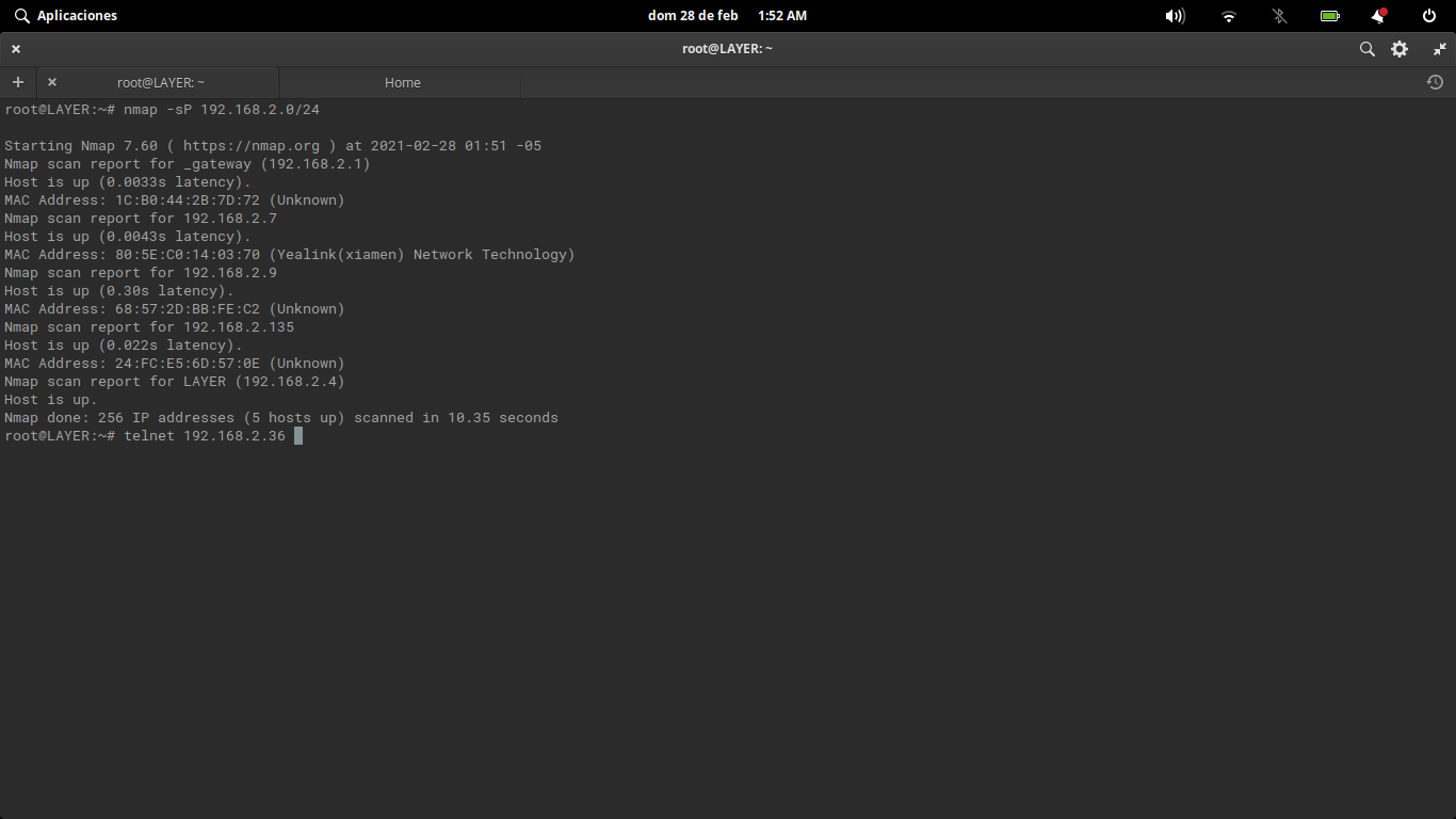 como habilitar telnet en windows