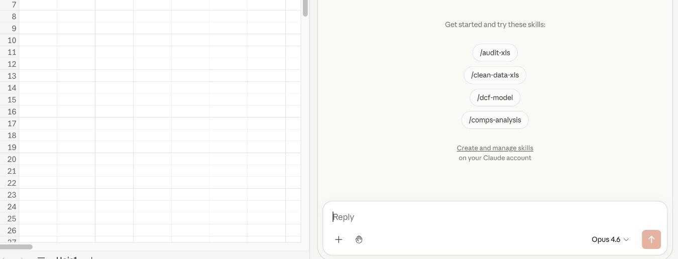 Uso de Claude en Excel Uso de Claude en Excel