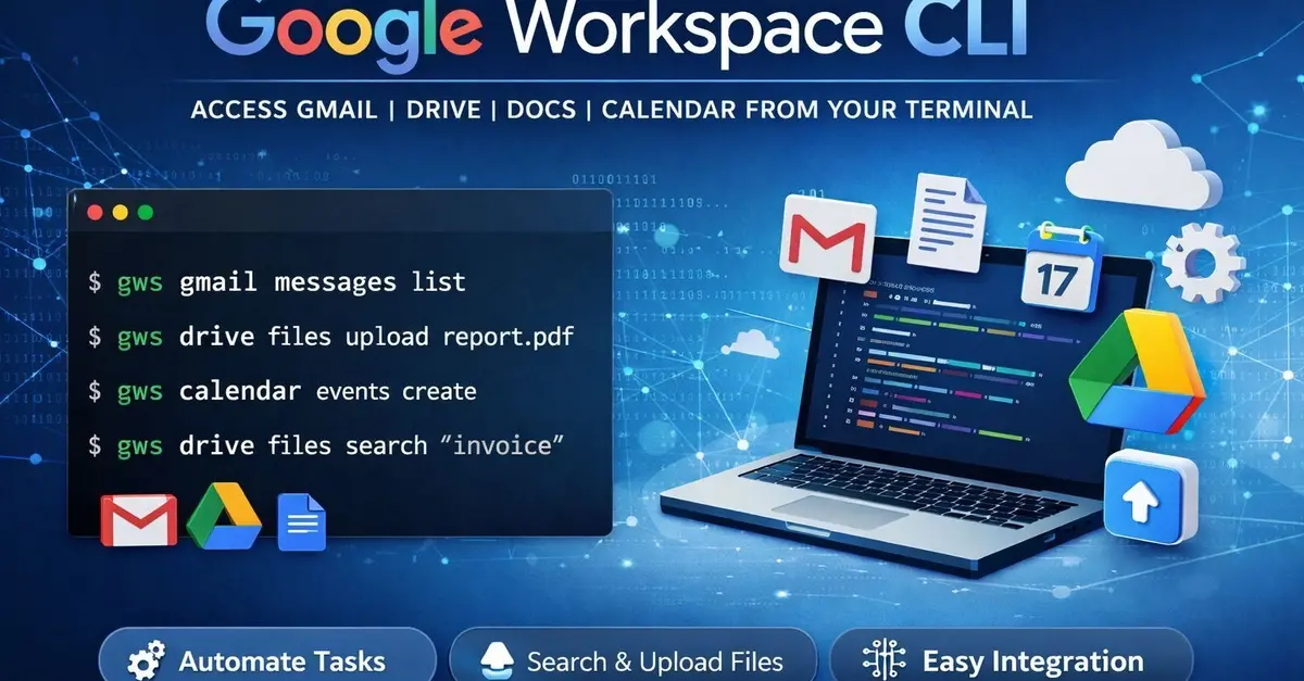 Usos de Google Workspace CLI Uso práctico de Google Workspace CLI