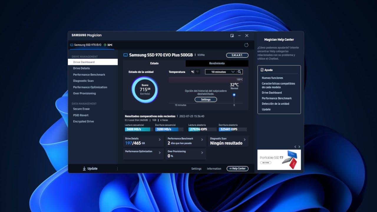 Samsung Magician en Windows